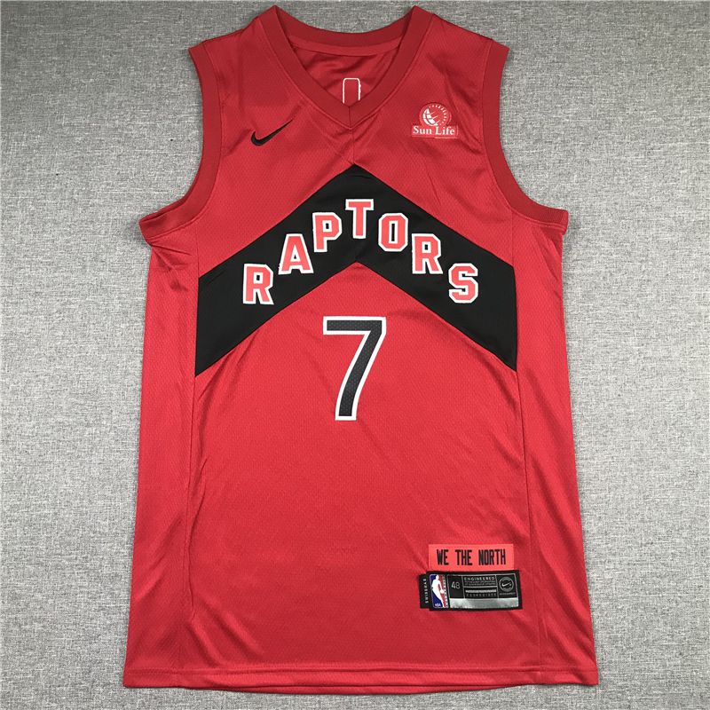 Men Toronto Raptors 7 Lowry Red 2021 Nike Game NBA Jersey